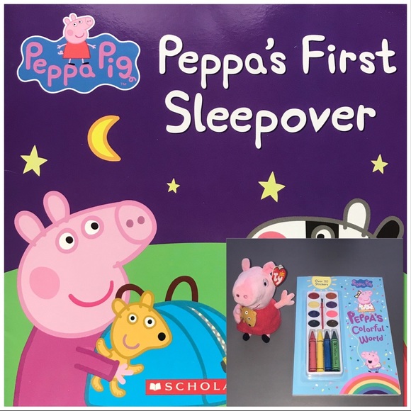 Peppa Pig Other - Peppa Pig Book, Plush Toy & Coloring/Paint Book